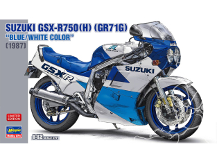 Hasegawa maquette moto 21746 Suzuki GSX-R750 (H) (GR71G) "Couleur Bleu/Blanc" 1/12