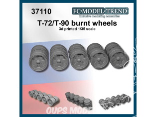 FC MODEL TREND accessoire militaire résine 37110 Roues brulées T-72 / T-90 1/35