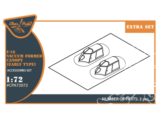 Clear Prop kit d'amelioration avion CPA72072 canopy I-16 formé sous vide early version 1/72