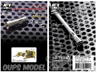 Afv Club maquette militaire ag35029 EMBOUTS (supresseurs de flash) DE CANONS FlaK 38 2cm 1/35