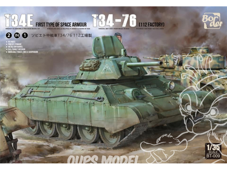 Border model maquette militaire BT-009 T34 / T34-76 Bataille de Koursk 2en1 Série limitée 1/35