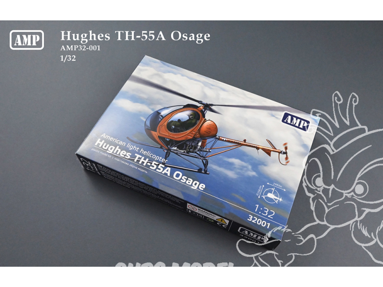 AMP maquette helico 32001 Hughes TH-55A Osage 1/32