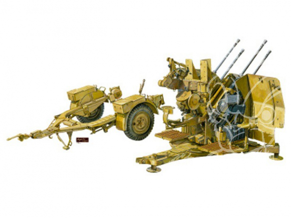 Afv Club maquette militaire 35149 CANON ANTI AERIEN ALLEMAND 2cm FLAKVIERLING 38 avec remorque 1/35