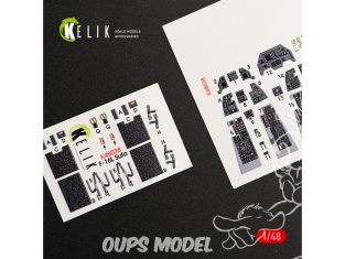 Kelik Decals 3D K48038 Décalcomanies 3D intérieures F-16I "Sufa" pour kit Kinetic 1/48