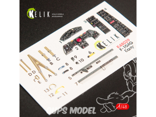 Kelik Decals 3D K48029 Décalcomanies 3D intérieures early type du F-104G "Starfighter" pour le kit Hasegawa 1/48