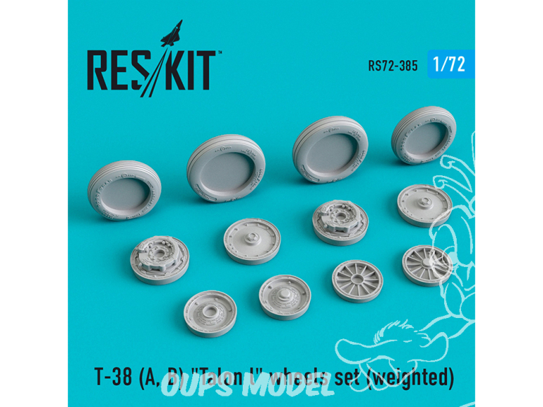 ResKit kit d'amelioration avion RS72-0385 Jeu de roues lesté pour T-38 (A, B) "Talon l" 1/72