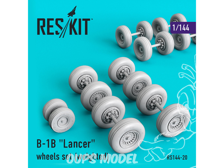 ResKit kit d'amelioration Avion RS144-020 Roues en résine lesté pour B-1B "Lancer" 1/144