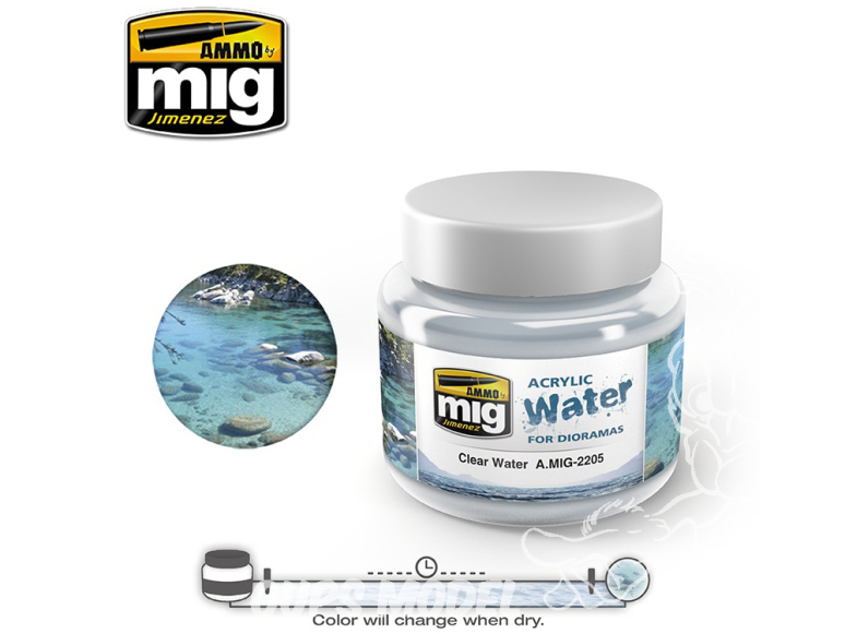 MIG Eau acrylique 2205 Eau transparente 250ml