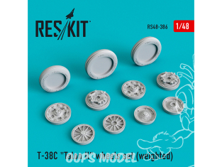 ResKit kit d'amelioration avion RS48-0386 Jeu de roues lestées T-38C "Talon ll" 1/48