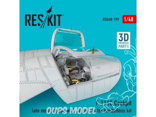 ResKit kit d'amelioration Avion RSU48-0199 Modification tardive du cockpit du F-111C avec décalcomanies 3D kit HobbyBoss 1/48