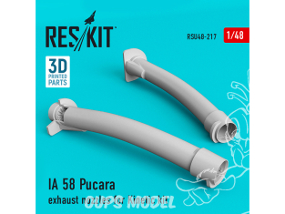 ResKit kit d'amelioration Avion RSU48-0217 Buses d'échappement IA 58 Pucara pour kit Kinetic 1/48