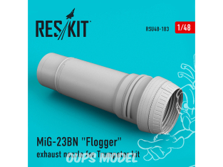 ResKit kit d'amelioration Avion RSU48-0183 Buse d'échappement MiG-23BN "Flogger" pour kit Trumpeter 1/48