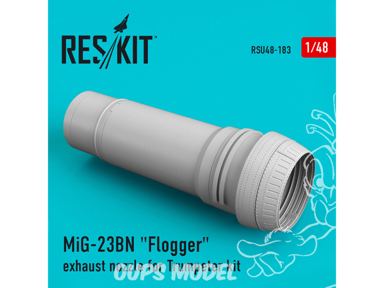 ResKit kit d'amelioration Avion RSU48-0183 Buse d'échappement MiG-23BN "Flogger" pour kit Trumpeter 1/48