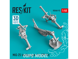 ResKit kit d'amelioration Avion RSU48-0092 Train d'atterrissage MiG-25 pour kit ICM 1/48