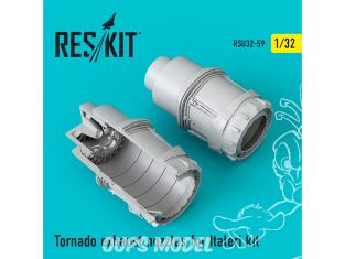 ResKit kit d'amelioration avion RSU32-0059 Buses d'échappement pour un Tornado kit Italeri 1/32
