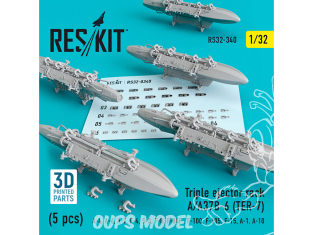 ResKit kit RS32-0340 Râtelier triple éjecteur A/A37B-6 (TER-7) 5 pièces 1/32