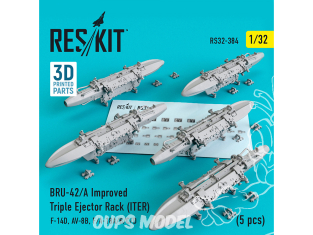 ResKit kit RS32-0384 BRU-42/A Rack triple éjecteur amélioré (ITER) 5 pièces 1/32