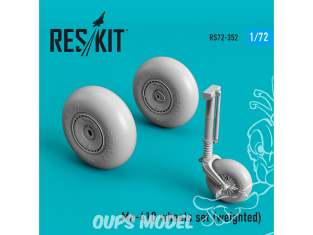ResKit kit d'amelioration avion RS72-0352 Jeu de roues lesté pour Me-410 1/72