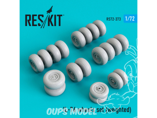 ResKit kit d'amelioration avion RS72-0373 Jeu de roues lesté pour IL-76 1/72