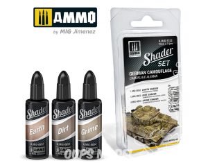 MIG Shader acrylique 7323 Set camouflage Allemand 3-Couleurs 3 x 10ml