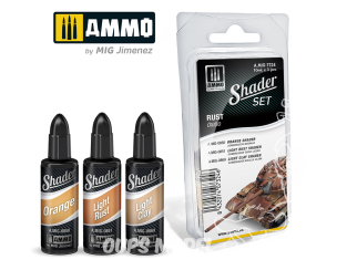 MIG Shader acrylique 7324 Set rouille 3 x 10ml