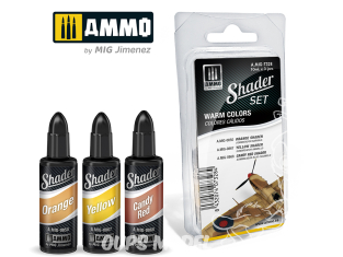 MIG Shader acrylique 7328 Set couleurs chaudes 3 x 10ml