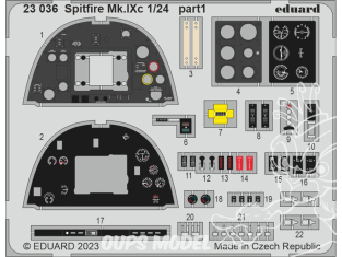 Eduard photodecoupe avion 23036 Amélioration Spitfire Mk.IXc Airfix 1/24