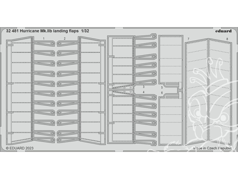 Eduard photodécoupe avion 32481 Volets d'atterrissage Hurricane Mk.IIb Revell 1/32
