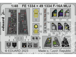 EDUARD photodecoupe avion FE1334 Zoom amélioration F-16A MLU Kinetic 1/48