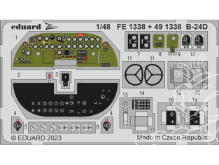 EDUARD photodecoupe avion 491338 Cockpit B-24D Revell 1/48