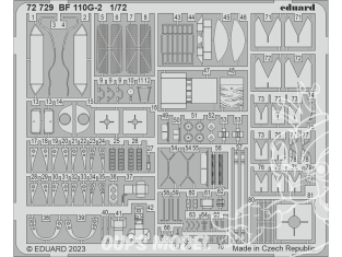 Eduard photodecoupe avion 72729 Amélioration Messerschmitt Bf 110G-2 Eduard 1/72