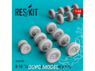 ResKit kit d'amelioration avion RS48-0381 Jeu de roues lestées pour un B-1B "Lancer" 1/48