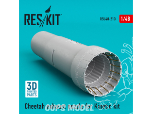 ResKit kit d'amelioration Avion RSU48-0213 Buse d'échappement Сheetah pour kit Kinetic 1/48