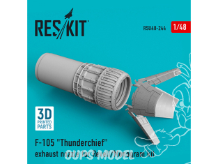 ResKit kit d'amelioration Avion RSU48-0244 Buse d'échappement F-105 "Thunderchief" pour kit Revell et Monogram 1/48