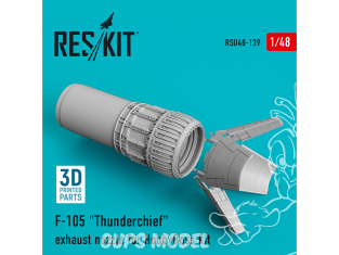 ResKit kit d'amelioration Avion RSU48-0139 Buse d'échappement F-105 "Thunderchief" pour kit HobbyBoss 1/48