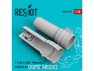 ResKit kit d'amelioration Avion RSU48-0202 Buses d'échappement F-4 (B,C,D,N) "Phantom II" pour kit Zoukei-Mura 1/48