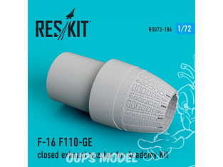 ResKit kit d'amelioration Avion RSU72-0186 F-16 F110-GE bouches d'échappement fermées pour Academy Kit 1/72