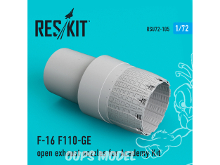 ResKit kit d'amelioration Avion RSU72-0185 Buses d'échappement ouvertes F-16 F110-GE pour Academy Kit 1/72