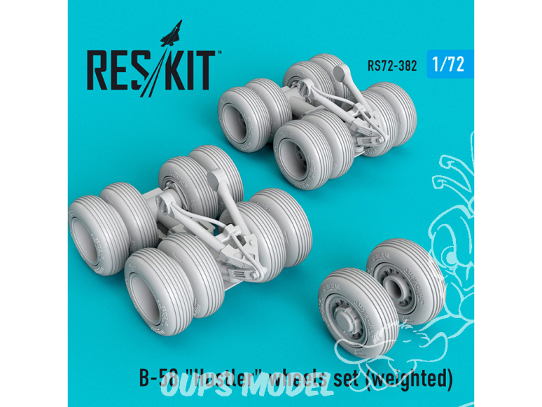 ResKit kit d'amelioration avion RS72-0382 Jeu de roues lesté pour B-58 "Hustler" 1/72