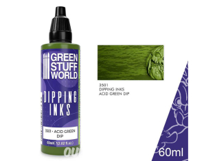Green Stuff 3501 Peintures Dipping inks 60 ml ACID GREEN DIP