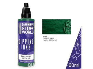 Green Stuff 3494 Peintures Dipping inks 60 ml HULKY GREEN DIP