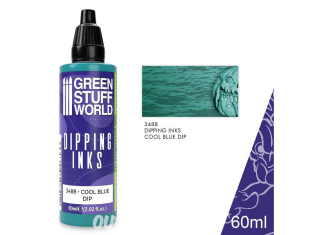 Green Stuff 3488 Peintures Dipping inks 60 ml COOL BLUE DIP