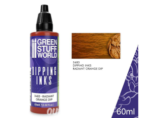 Green Stuff 3483 Peintures Dipping inks 60 ml RADIANT ORANGE DIP