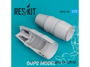 ResKit kit d'amelioration Avion RSU72-0192 Tuyère MiG-29 pour Kit ICM 1/72