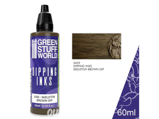Green Stuff 3492 Peintures Dipping inks 60 ml SKELETON BROWN DIP