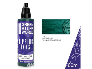 Green Stuff 3502 Peintures Dipping inks 60 ml TURQUOISE GHOST DIP