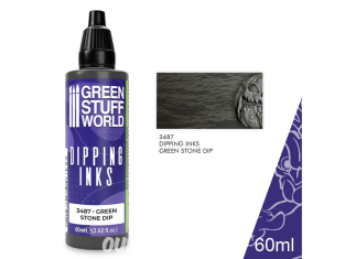 Green Stuff 3487 Peintures Dipping inks 60 ml BLACK-GREEN STONE DIP
