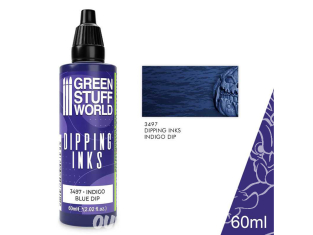 Green Stuff 3497 Peintures Dipping inks 60 ml INDIGO BLUE DIP