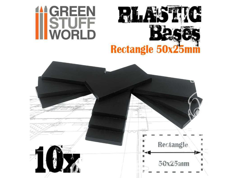Green Stuff 509327 Socles rectangulaires 25x50mm en plastique