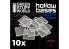 Green Stuff 509624 Socles en plastique transparent avec CREUX Carré 40mm